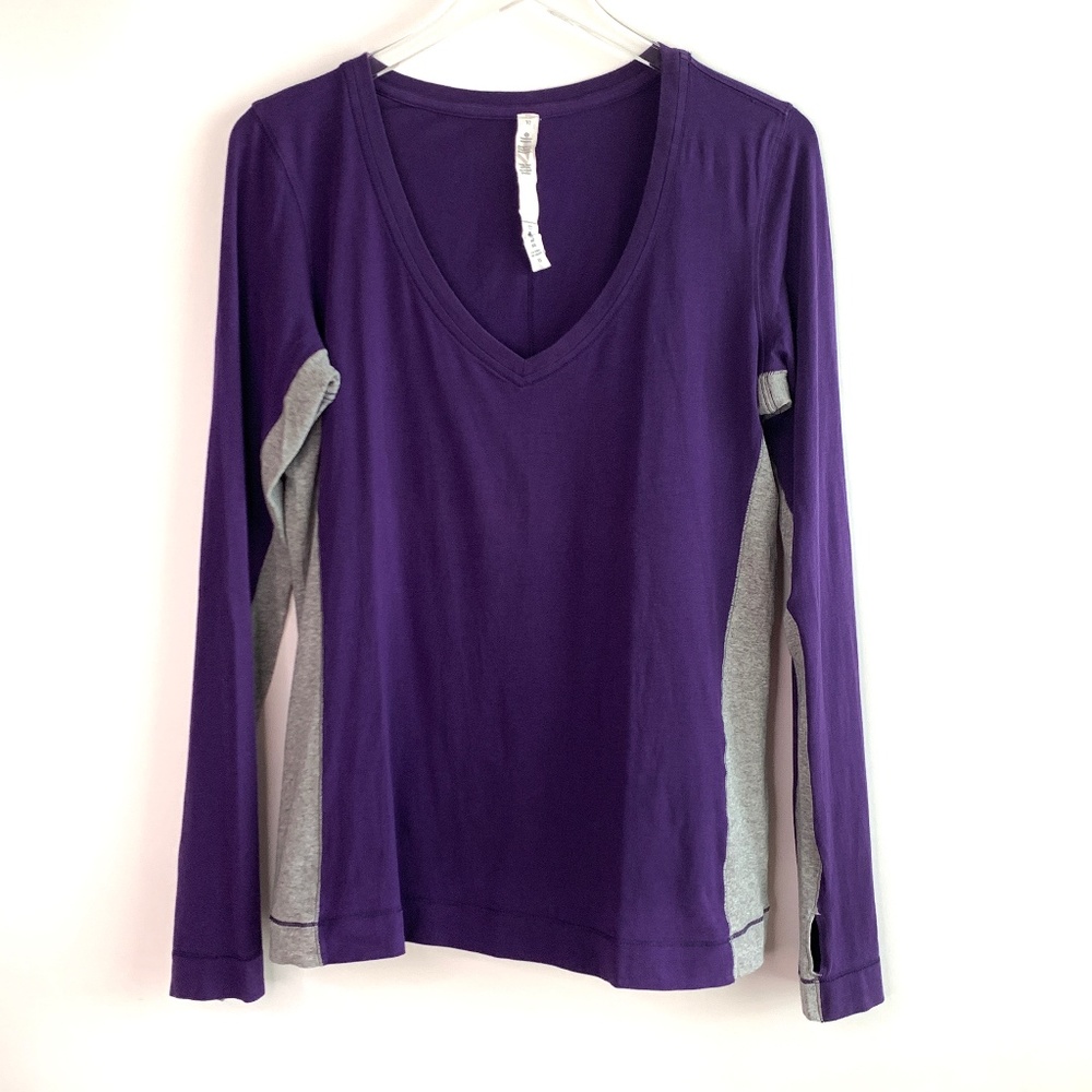 lululemon athletica Purple and Gray Long Sleeve Tee